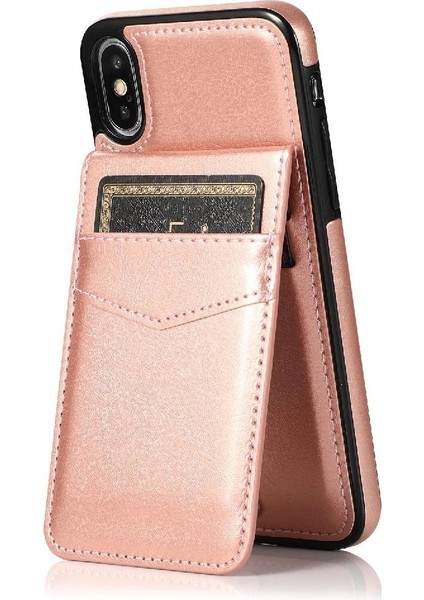 Kredi Manyetik Toka Kılıfı ile IPhone Xs Max Kart Tutucu ile Uyumlu (Yurt Dışından)