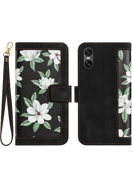 Sony Xperia 10 Vı Için Cüzdan Durumda Kickstand Kart Tutucu Anti Scratch Pu (Yurt Dışından)