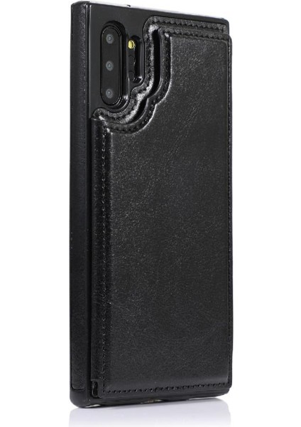 Cüzdan Kılıf Samsung Galaxy Not 10 Artı Kart Yuvaları Çift Manyetik Pu (Yurt Dışından)