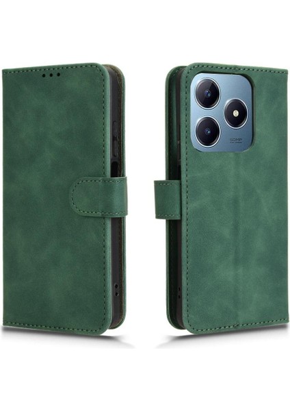 Realme C61 Kickstand Kart Yuvaları Için Flip Case Tutucu Cüzdan Yan Toka (Yurt Dışından)