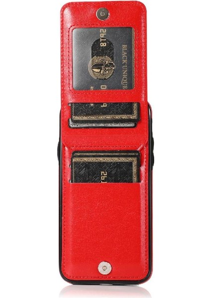 Kredi Manyetik Toka Kılıfı ile IPhone Xs Max Kart Tutucu ile Uyumlu (Yurt Dışından)
