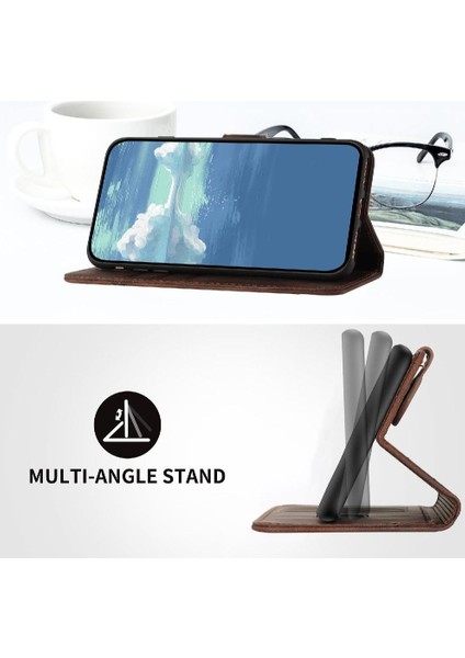 Kart Yuvası Standı Manyetik Kapak Flip Cüzdan ile Realme C65 Için Flip Case (Yurt Dışından)