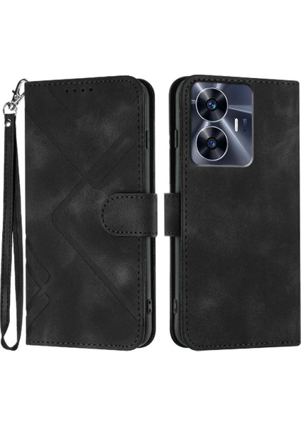 Realme C55 Flip Cüzdan Pu Deri Için Flip Case Kart Yuvası Standı ile Kapak (Yurt Dışından)