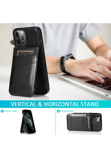 Kredi ile IPhone 13 Pro Max Manyetik Toka Kickstand ile Uyumlu (Yurt Dışından)