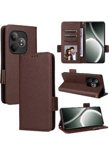 Realme Gt Neo6 Yan Toka Manyetik Kart Yuvaları Tutucu Pu Için Flip Case (Yurt Dışından)