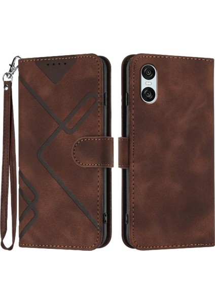Sony Xperia 10 Vı Için Flip Case Manyetik Kapak Pu Deri Flip Cüzdan ile (Yurt Dışından)