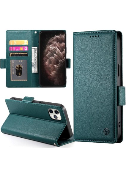 IPhone 11 Için Flip Case Pro Max Cüzdan Kartvizit Yuvaları Günlük Kullanım Flip (Yurt Dışından)