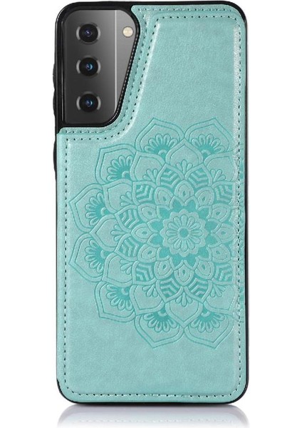 Samsung Galaxy S21 Kabartmalı Mandala Pu Için Kart Tutucu Kılıf ile Cüzdan (Yurt Dışından) indirimleri