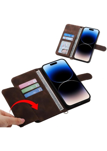 Google Piksel 9 Kabartmalı Bileklik Çoklu Kredi Kartı Için Flip Case (Yurt Dışından)