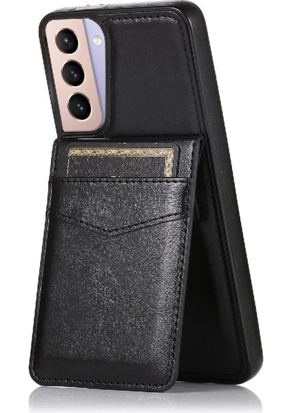 Kredi Kartı Toka ile Samsung Galaxy S21 Premium Deri ile Uyumlu (Yurt Dışından)