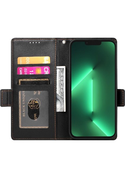 IPhone 13 Pro Günlük Kullanım Için Flip Case Cüzdan Kart Yuvaları Flip Iş (Yurt Dışından)