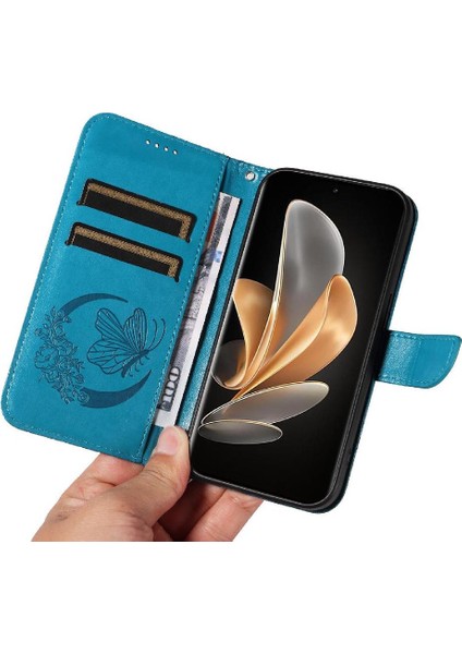 Vıvo V29 5g Için Flip Case Kredi Kartı Yuvası ile Ayrılabilir El Kayışı Yüksek (Yurt Dışından)