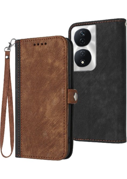 Honor X7B Pu Deri Manyetik Kapatma Kickstand Koruyucu Cüzdan Için Kılıf (Yurt Dışından)