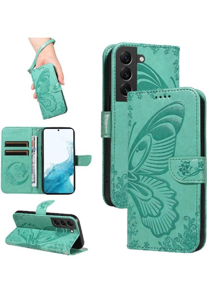 Samsung Galaxy S21 Artı Yüksek Kaliteli Deri ile Kabartmalı Flip Case (Yurt Dışından)