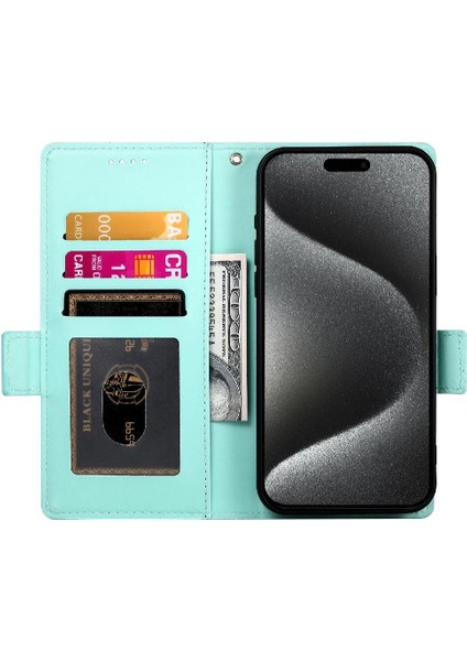 IPhone 15 Için Flip Case Pro Max Flip Cüzdan Günlük Kullanım Kart Yuvaları Iş (Yurt Dışından)