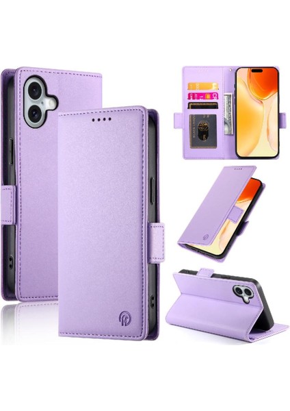 IPhone 16 Için Flip Case Kartvizit Yuvaları Flip Cüzdan Günlük Kullanım (Yurt Dışından)