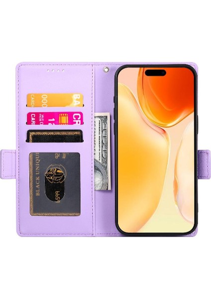 IPhone 16 Için Flip Case Kartvizit Yuvaları Flip Cüzdan Günlük Kullanım (Yurt Dışından) indirimleri