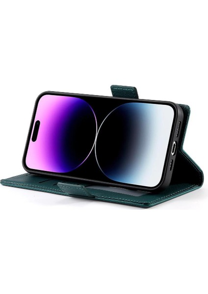 IPhone 14 Için Flip Case Pro Max Cüzdan Flip Kartvizit Yuvaları Günlük Kullanım (Yurt Dışından)