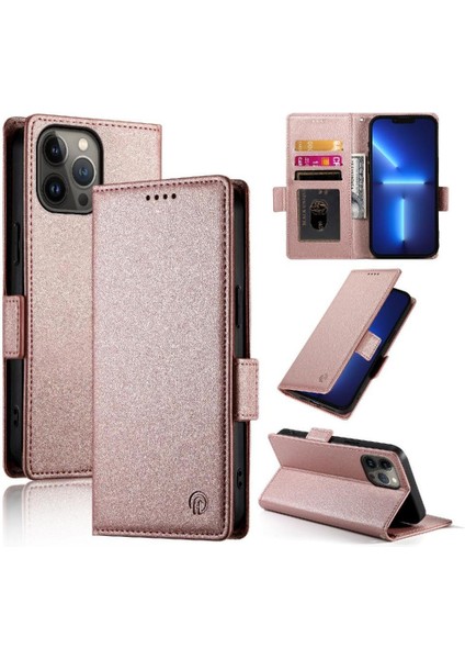 IPhone 13 Için Flip Case Pro Max Kartvizit Yuvaları Cüzdan Günlük Kullanım Flip (Yurt Dışından)