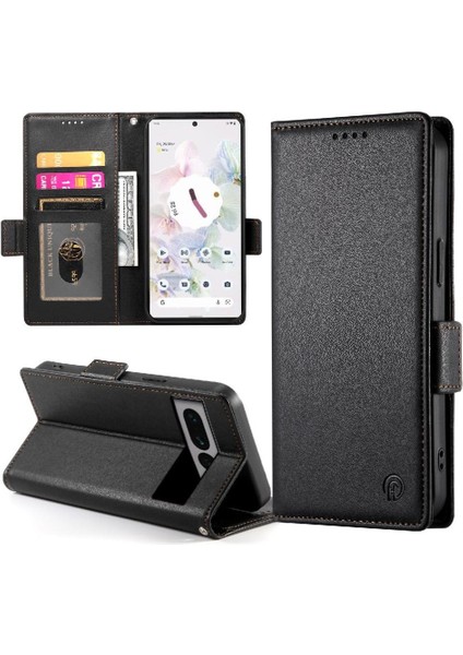 Google Piksel 7 Pro Cüzdan Kart Yuvaları Için Flip Case Iş Günlük Kullanım Flip (Yurt Dışından)