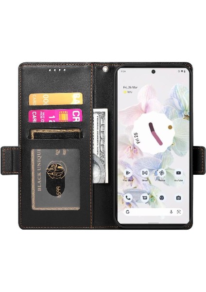 Google Piksel 7 Pro Cüzdan Kart Yuvaları Için Flip Case Iş Günlük Kullanım Flip (Yurt Dışından)