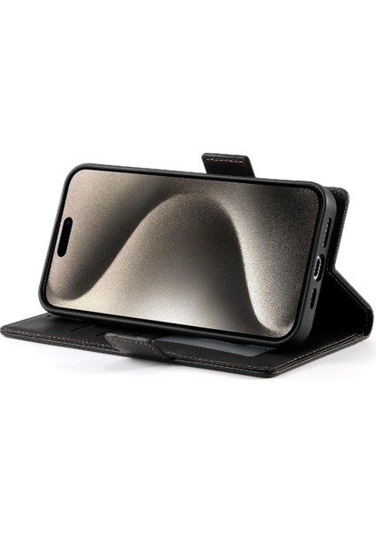 IPhone 15 Için Flip Case Pro Kart Yuvaları Iş Günlük Kullanım Cüzdan Flip (Yurt Dışından)