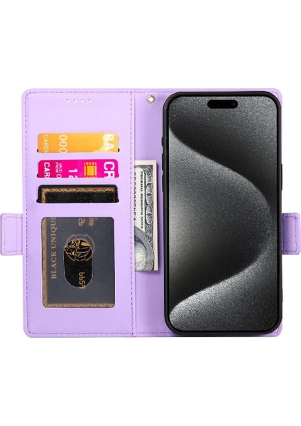 IPhone 15 Için Flip Case Pro Max Flip Cüzdan Günlük Kullanım Kart Yuvaları Iş (Yurt Dışından)