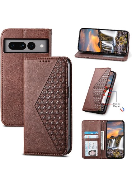 Google Pixel 7 Pro Günlük Kullanım Için Flip Case El Kayışı Standı Eşkenar Dörtgen Şekli (Yurt Dışından)