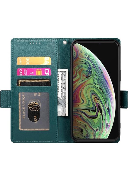 IPhone Xs Max Cüzdan Flip Iş Kartı Yuvaları Günlük Kullanım Için Flip Case (Yurt Dışından)