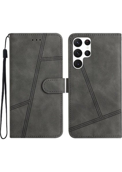 YH Mall Samsung Galaxy S22 Ultra Bilek Kayışı Tam Koruma Cüzdan Için Flip Case (Yurt Dışından)