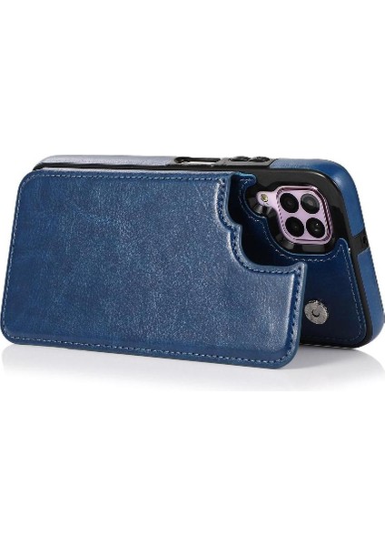Kart Tutucu Kart Yuvaları Kickstand Pu ile Huawei P40 Lite Için Cüzdan Kılıf (Yurt Dışından) modelleri