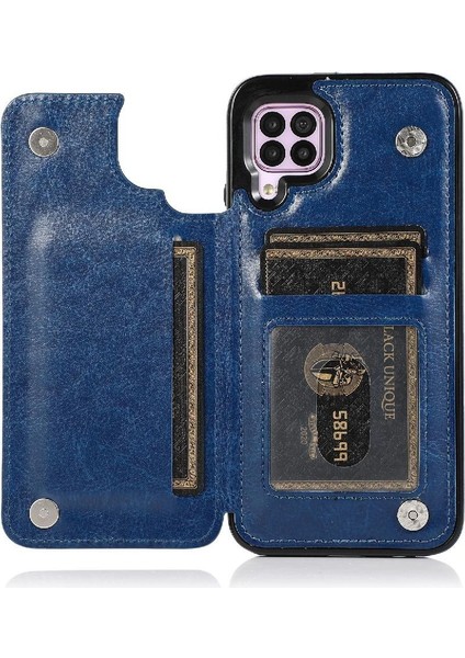 Kart Tutucu Kart Yuvaları Kickstand Pu ile Huawei P40 Lite Için Cüzdan Kılıf (Yurt Dışından) indirimleri
