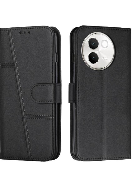 Vıvo V30E 5g Için Flip Case Kickstand Pu Deri Yan Toka Tam Kart (Yurt Dışından)