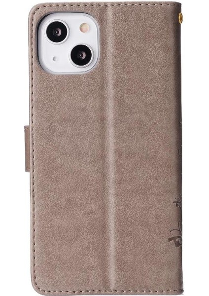 IPhone 13 Için Filp Durumda Bilek Kayışı Kart Tutucu Pu Deri Kickstand (Yurt Dışından)