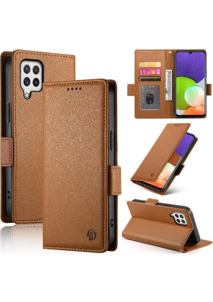 Samsung Galaxy A22 4g Kart Yuvaları Için Flip Case Cüzdan Günlük Kullanım Flip (Yurt Dışından)