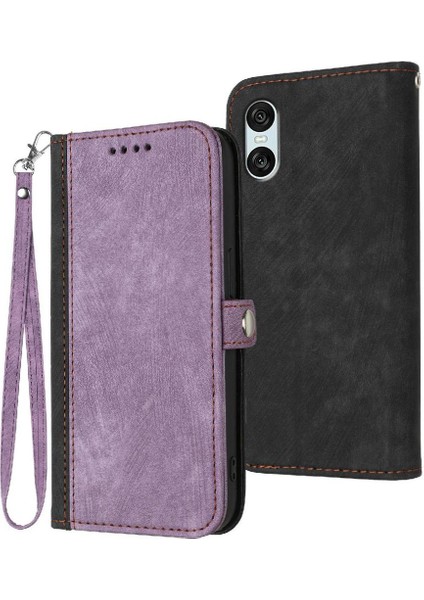 Kart Yuvası Standı ile Sony Xperia 10 Vı Için Kılıf Pu Deri Manyetik Cüzdan (Yurt Dışından)