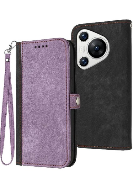 Huawei Pura 70 Pro Için Kickstand Koruyucu Cüzdan Pu Deri Kapatma (Yurt Dışından)