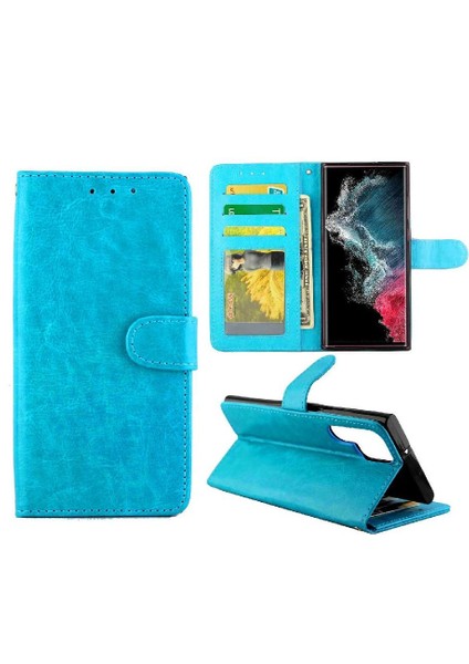 Samsung Galaxy S22 Ultra 5g Manyetik Kapatma Pu Deri Kart Için Flip Case (Yurt Dışından)