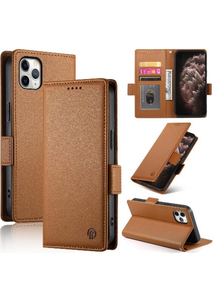 IPhone 11 Için Flip Case Pro Max Cüzdan Kartvizit Yuvaları Günlük Kullanım Flip (Yurt Dışından)