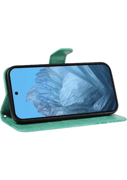 Kredi Kartı Yuvası Yüksek Kaliteli Deri ile Google Pixel 9 Için Flip Case (Yurt Dışından)