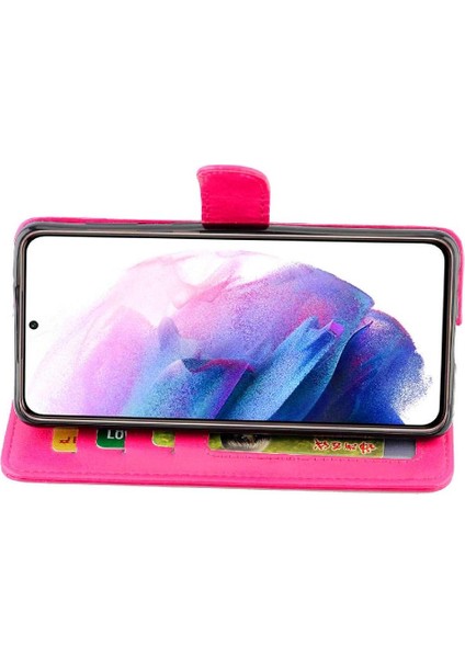Samsung Galaxy S21 Artı Pu Deri Kart Tutucu Manyetik Için Flip Case (Yurt Dışından)