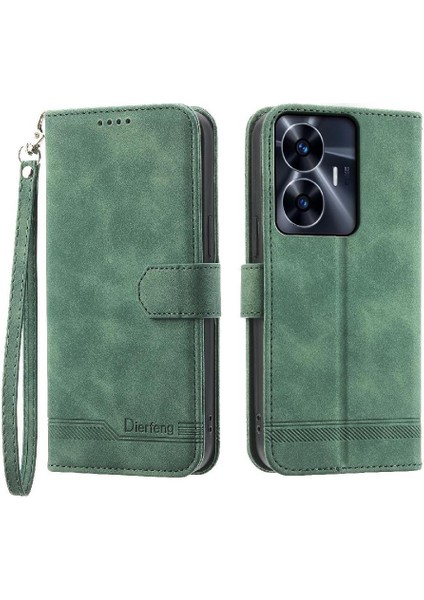 Realme C55 Nakit Cep Bileklik Manyetik Kapatma Kartı Için Flip Case (Yurt Dışından)