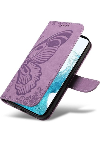 Samsung Galaxy S21 Artı Yüksek Kaliteli Deri ile Kabartmalı Flip Case (Yurt Dışından)