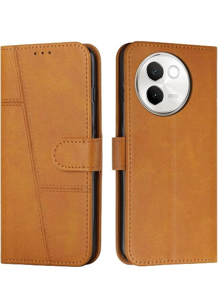 Vıvo V30E 5g Için Flip Case Kickstand Pu Deri Yan Toka Tam Kart (Yurt Dışından)
