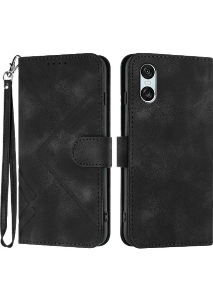 Sony Xperia 10 Vı Için Flip Case Manyetik Kapak Pu Deri Flip Cüzdan ile (Yurt Dışından)