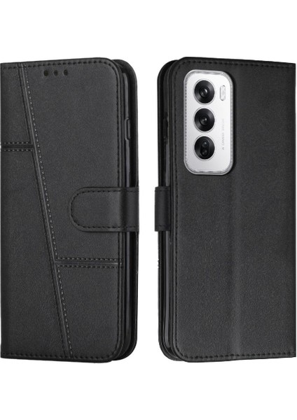 Oppo Oppo 12 5g Pu Deri Tam Koruma Kartı Ekleme Için Flip Case (Yurt Dışından)