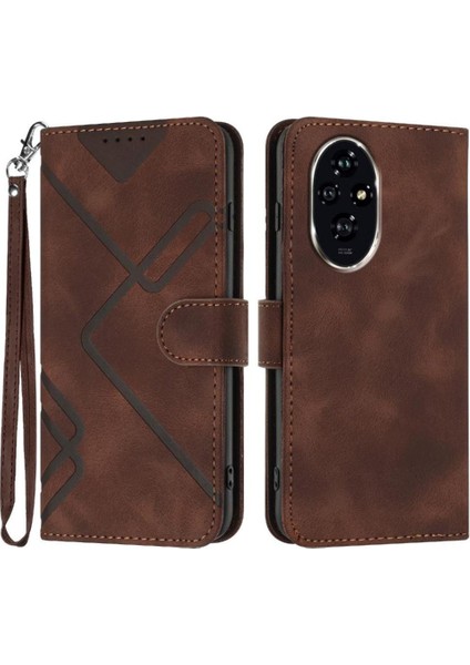 Kart Yuvası Standı Flip Cüzdan Manyetik Pu ile Honor 200 Pro Için Flip Case (Yurt Dışından)