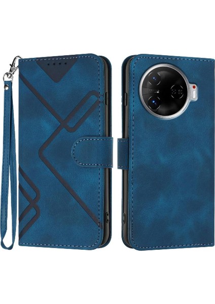 Tecno Camon 30 Pro Pu Deri Flip Cüzdan Için Kart Yuvası ile Flip Case (Yurt Dışından)