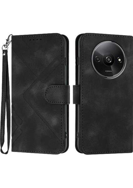 Kart Yuvası Standı ile Xiaomi Redmi A3 Için Flip Case Cüzdan Pu Deri (Yurt Dışından)