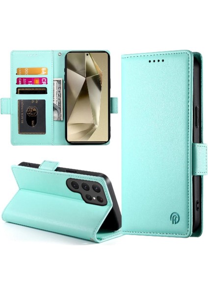 Samsung Galaxy S24 Ultra Günlük Kullanım Için Flip Case Kart Yuvaları Iş Çevirme (Yurt Dışından) modelleri
